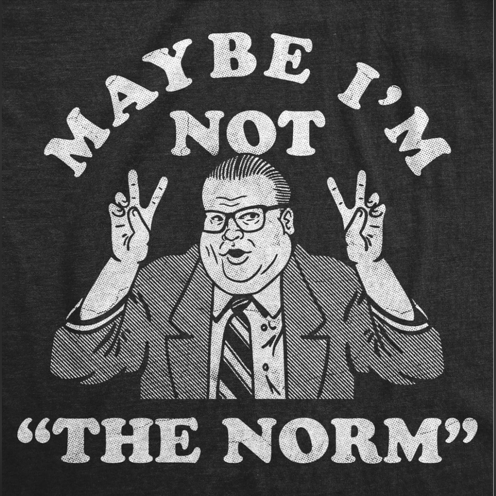 Graphic Tee Men's XL - Maybe I'm Not "The Norm" Chris Farley, New Without Tags - Picture 2 of 3